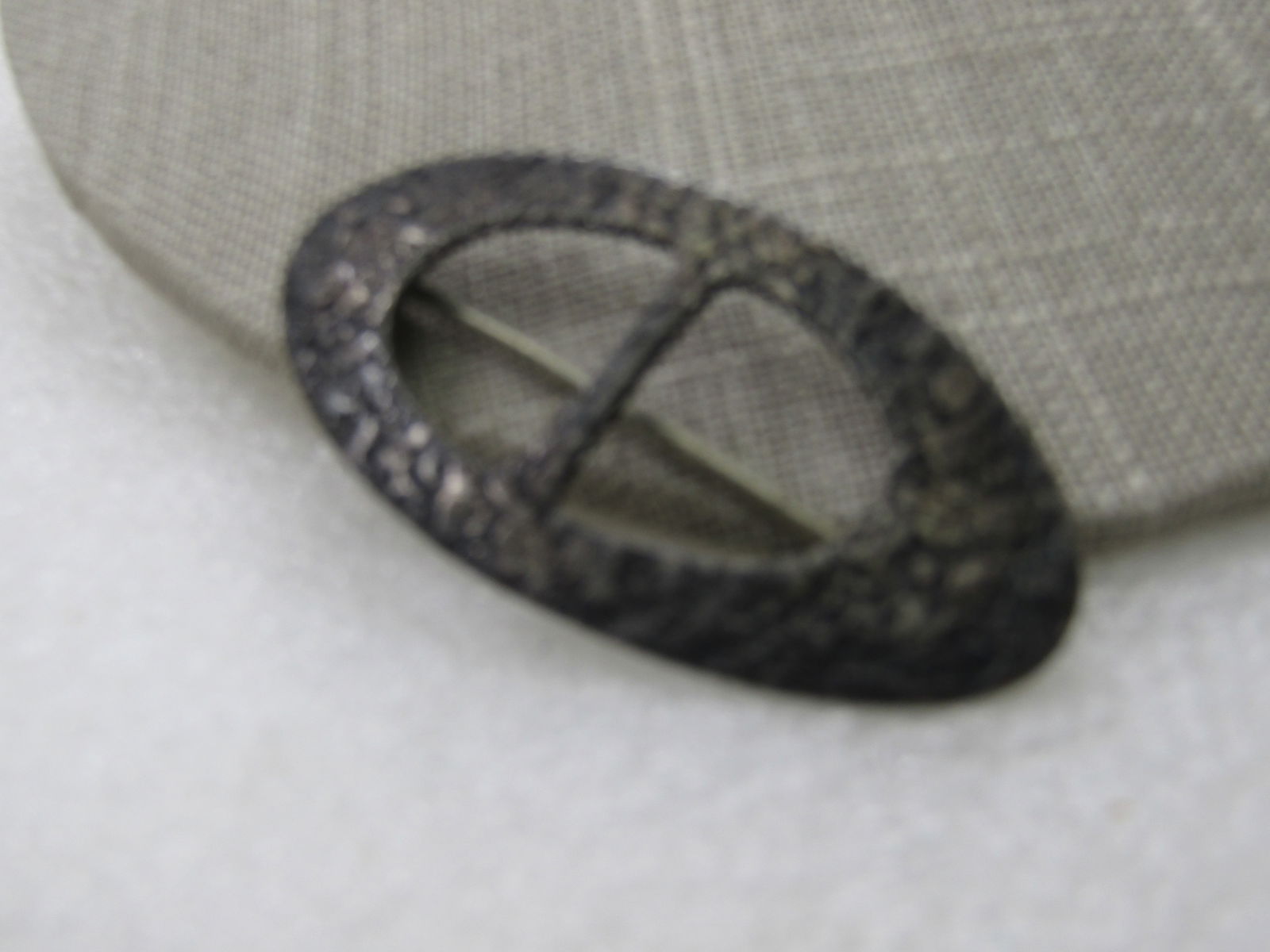 Vintage Early 1900's Sterling Hammered Brooch, European Marks, 2.25" - 4