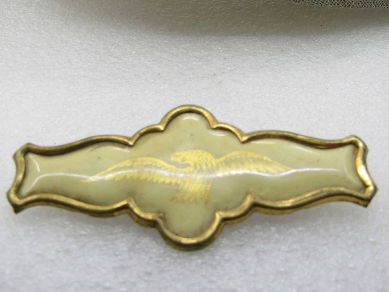 Victorian Eagle Banner Brooch, C-Clasp, 2.75" , 1890's - 5