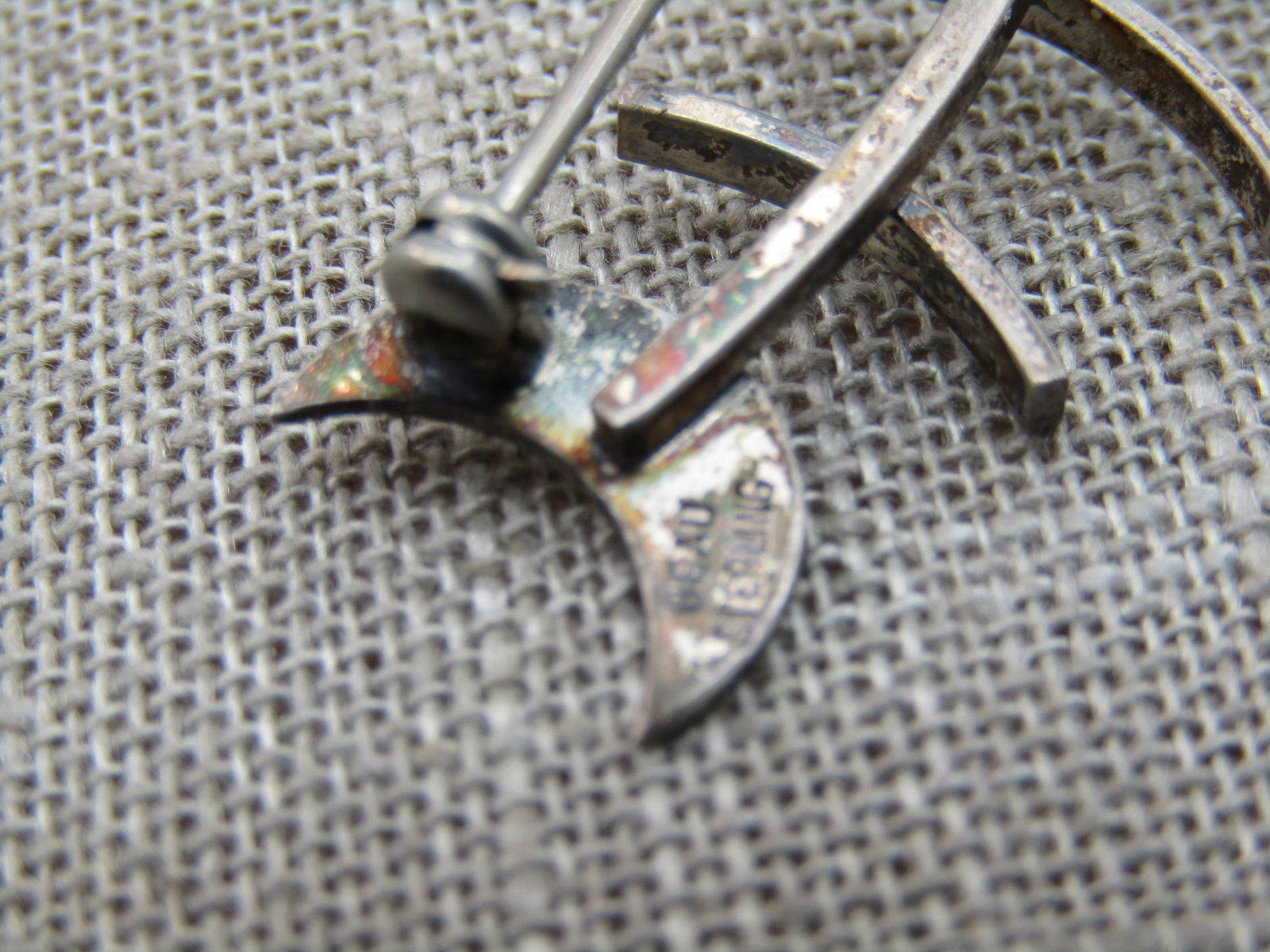 Vintage Beau Sterling Fish Skeleton Brooch, 1960's, 2.25" - 6