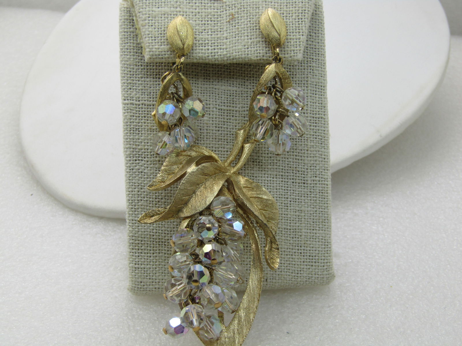 Vintage LJM Crystal Brooch & Earrings Set, 1960's. Laurentian Jewelry Mfg, Montreal - 2