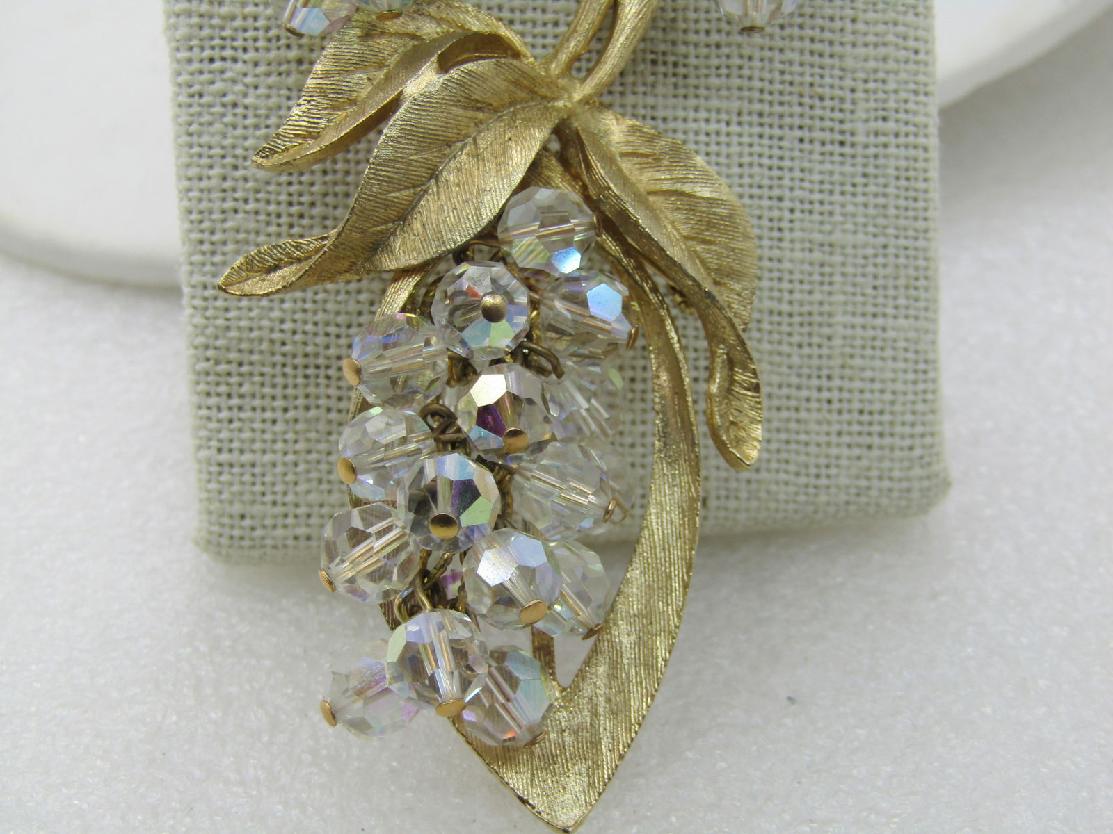 Vintage LJM Crystal Brooch & Earrings Set, 1960's. Laurentian Jewelry Mfg, Montreal - 3