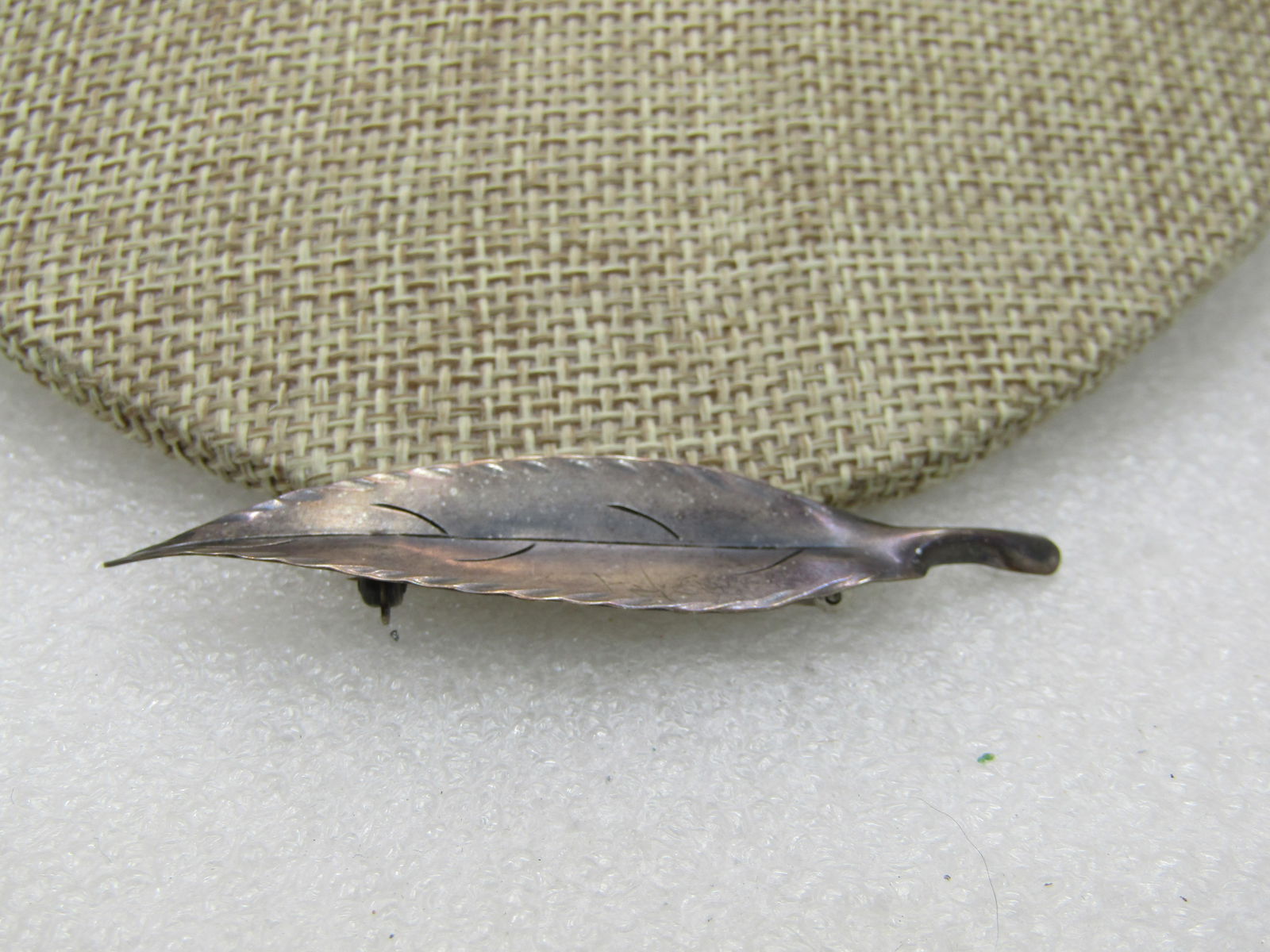 Vintage Sterling Stuart Nye Leaf Brooch, 2.5" - 3