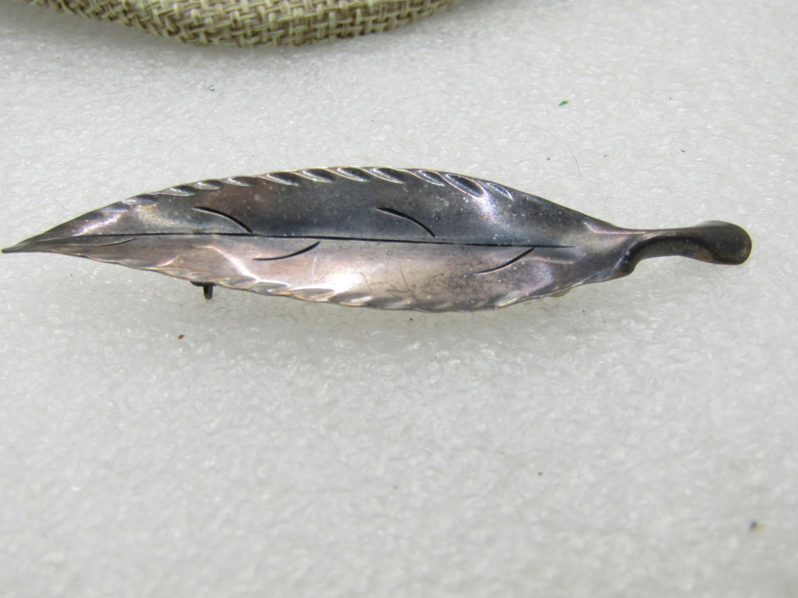 Vintage Sterling Stuart Nye Leaf Brooch, 2.5" - 4