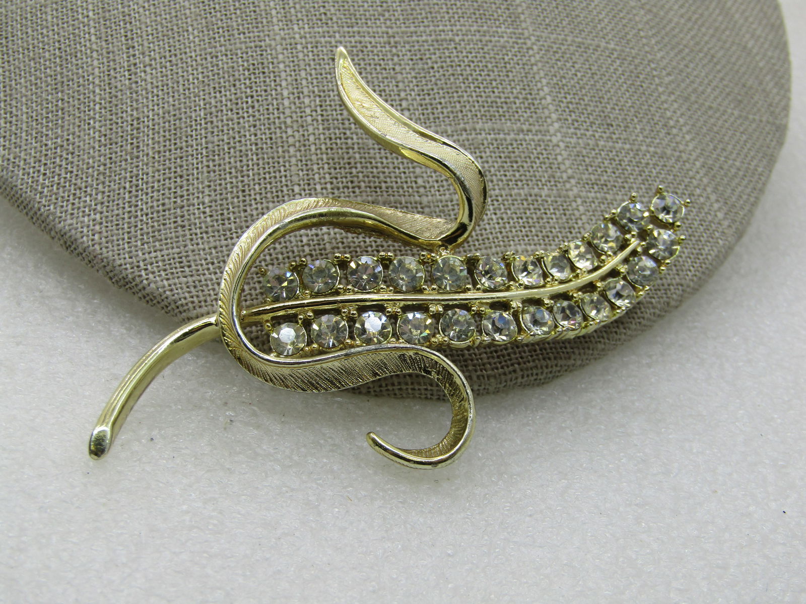 Vintage Rhinestone Corn Brooch, Sarah Coventry, 3.75" - 4