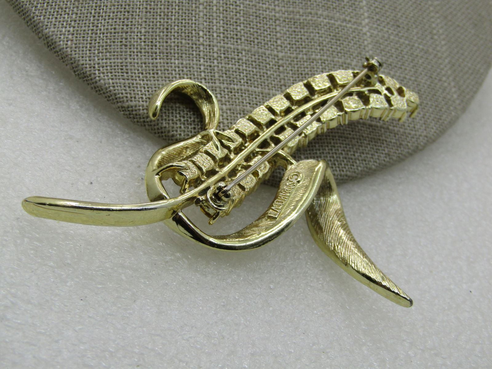 Vintage Rhinestone Corn Brooch, Sarah Coventry, 3.75" - 5