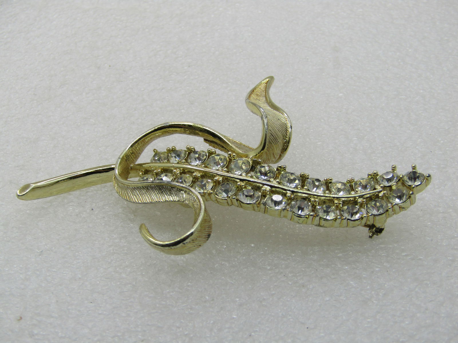 Vintage Rhinestone Corn Brooch, Sarah Coventry, 3.75" - 6