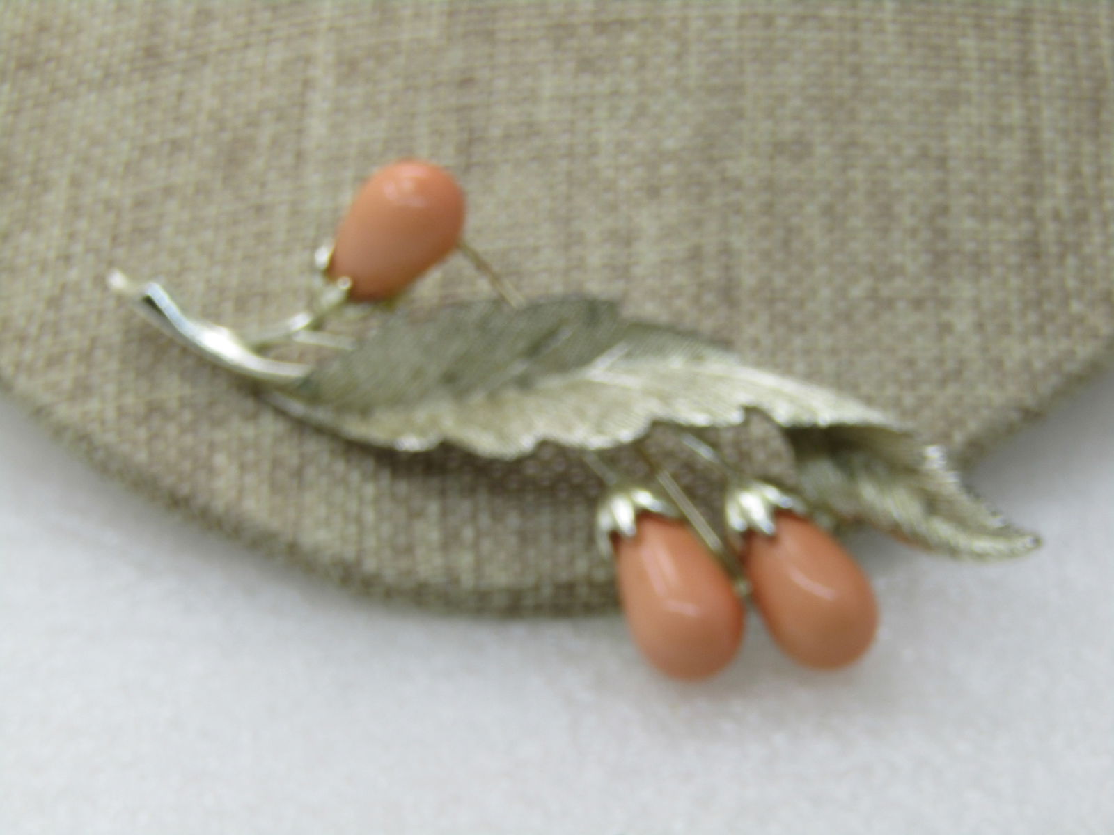 Vintage Leaf With Orange Berries Brooch, Sarah Coventry, 1960's-1970's - 3