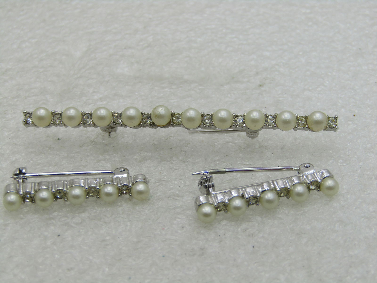 Vintage Faux Pearl Scatter Brooch Set, signed Marvella, 1960's - 2