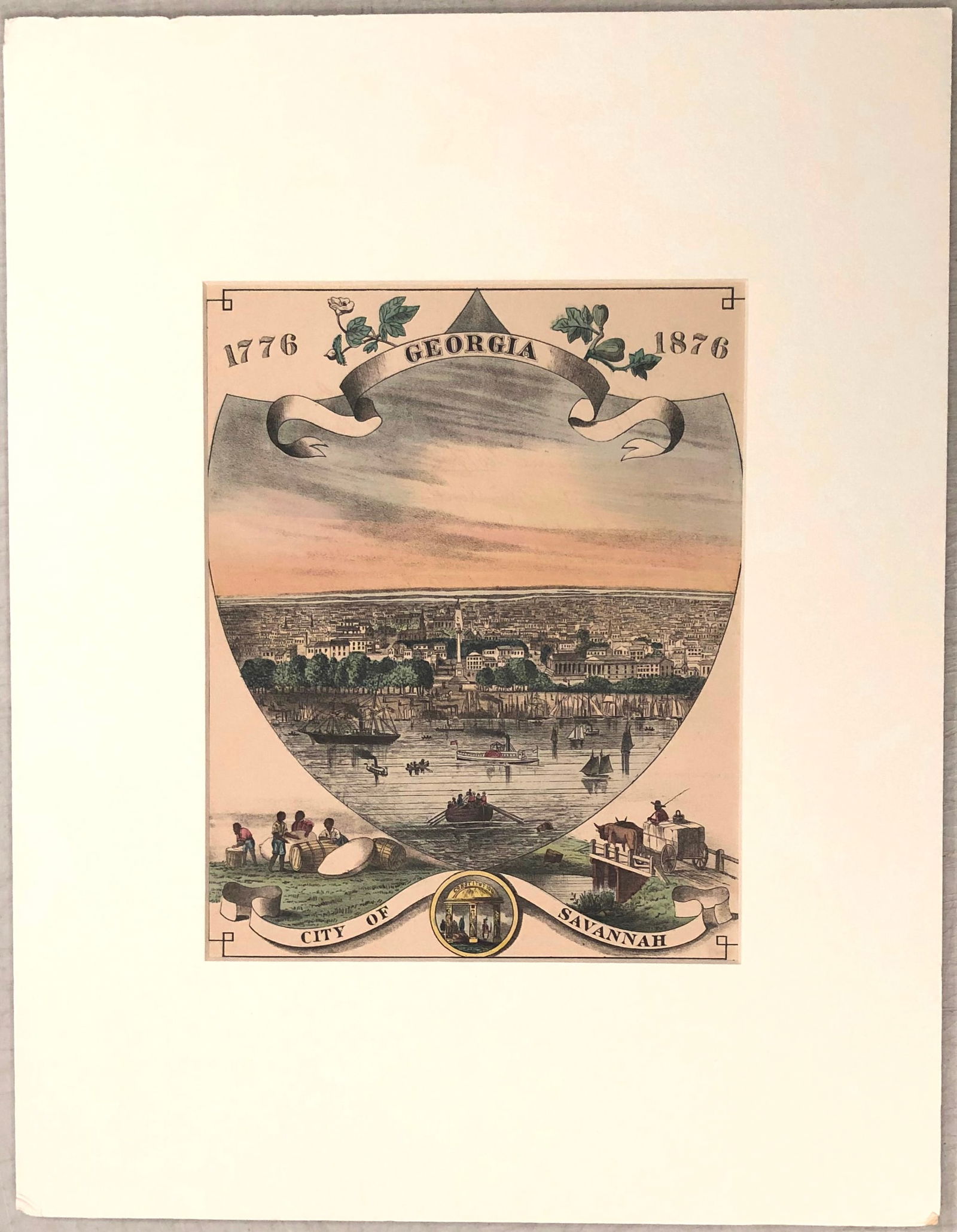 1876 Toudy View of Savannah, Georgia -- 1776 Georgia 1876 - City of Savannah: Title:1876 Toudy View of Savannah, Georgia -- 1776 Georgia 1876 - City of Savannah,li>Cartographer:H Toudy Year/Place:1876, Philadelphia Map Dimensions:10 X 8 in. Description:This is a lovely and rare