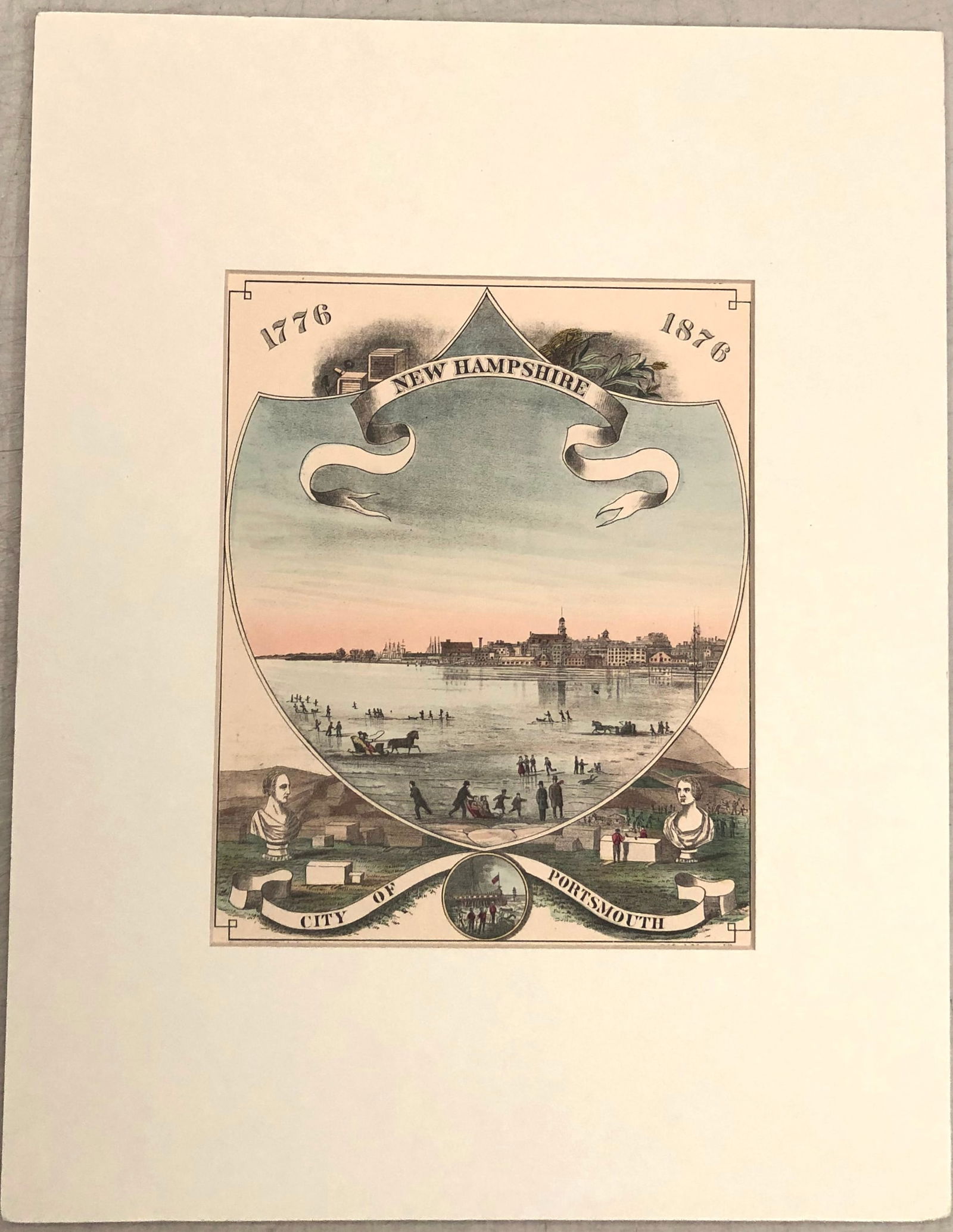 1876 Toudy View of Portsmouth, New Hampshire -- 1776 New Hampshire 1876 - City of Portsmouth: Title:1876 Toudy View of Portsmouth, New Hampshire -- 1776 New Hampshire 1876 - City of Portsmouth,li>Cartographer:H Toudy Year/Place:1876, Philadelphia Map Dimensions:10 X 8 in. Description:This is a