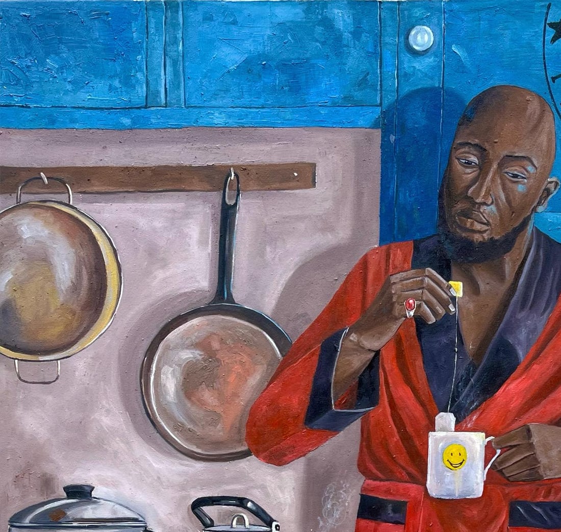 Morakinyo Femi, Rise and Shine - 21st Century, Contemporary, Figurative, Africa, Coffee, People, - 11
