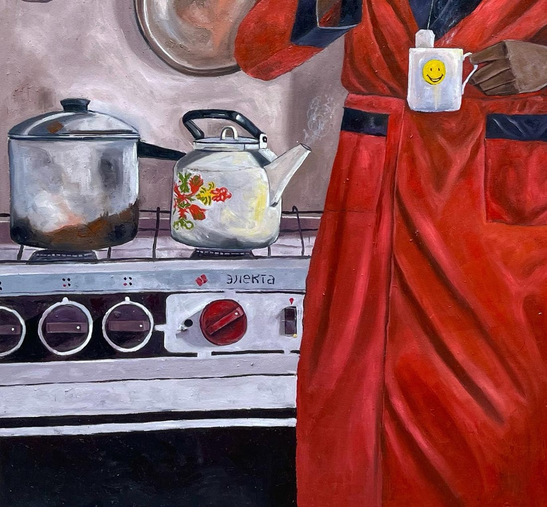 Morakinyo Femi, Rise and Shine - 21st Century, Contemporary, Figurative, Africa, Coffee, People, - 13