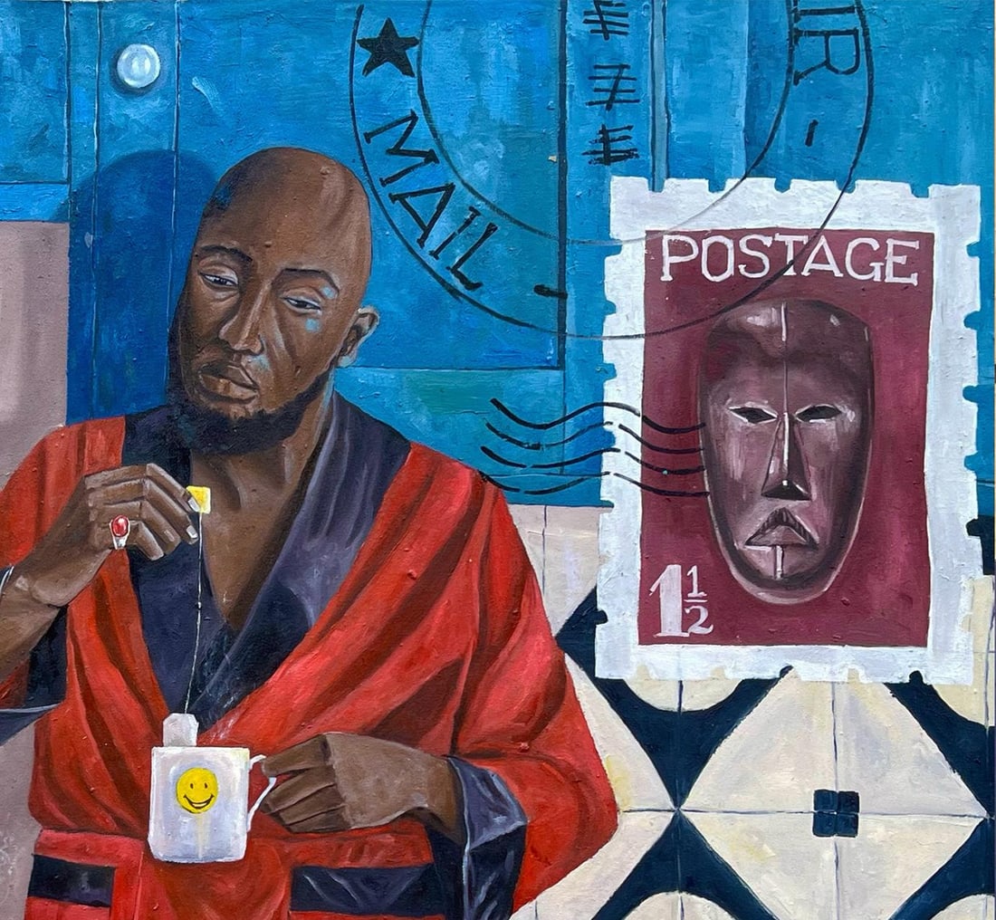 Morakinyo Femi, Rise and Shine - 21st Century, Contemporary, Figurative, Africa, Coffee, People, - 6