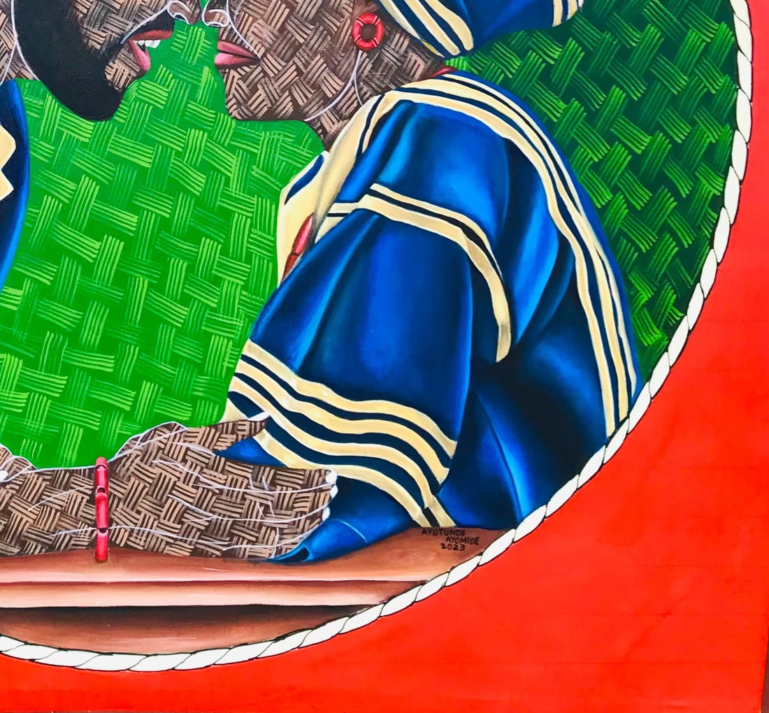 Ayotunde Ayomide, Iron Sharpens Iron -Contemporary, 21st Century, Figurative Portrait, Couple Love, - 9