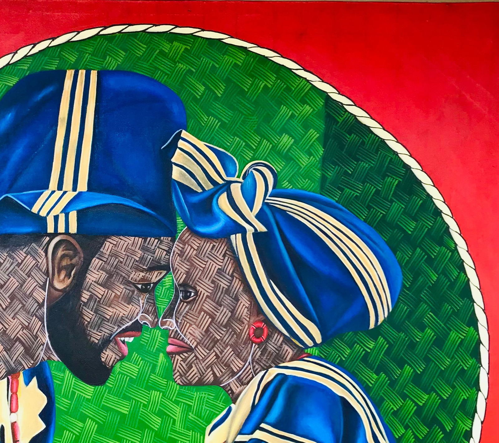 Ayotunde Ayomide, Iron Sharpens Iron -Contemporary, 21st Century, Figurative Portrait, Couple Love, - 13