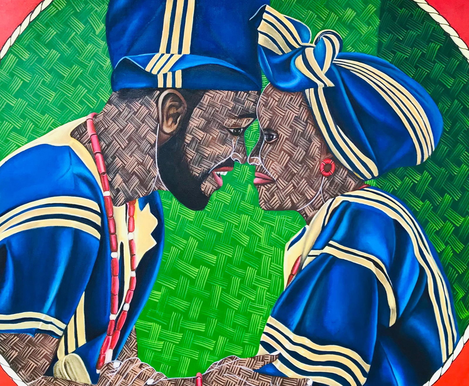 Ayotunde Ayomide, Iron Sharpens Iron -Contemporary, 21st Century, Figurative Portrait, Couple Love, - 16