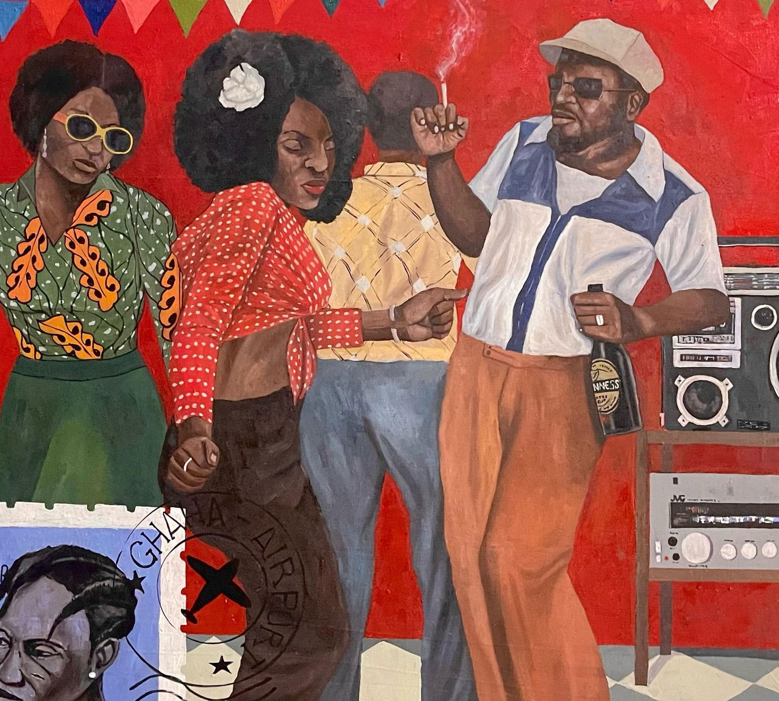 Morakinyo Femi, Disco Night - 21st Century, Contemporary, Figurative, Africa Party, Love, People, - 10