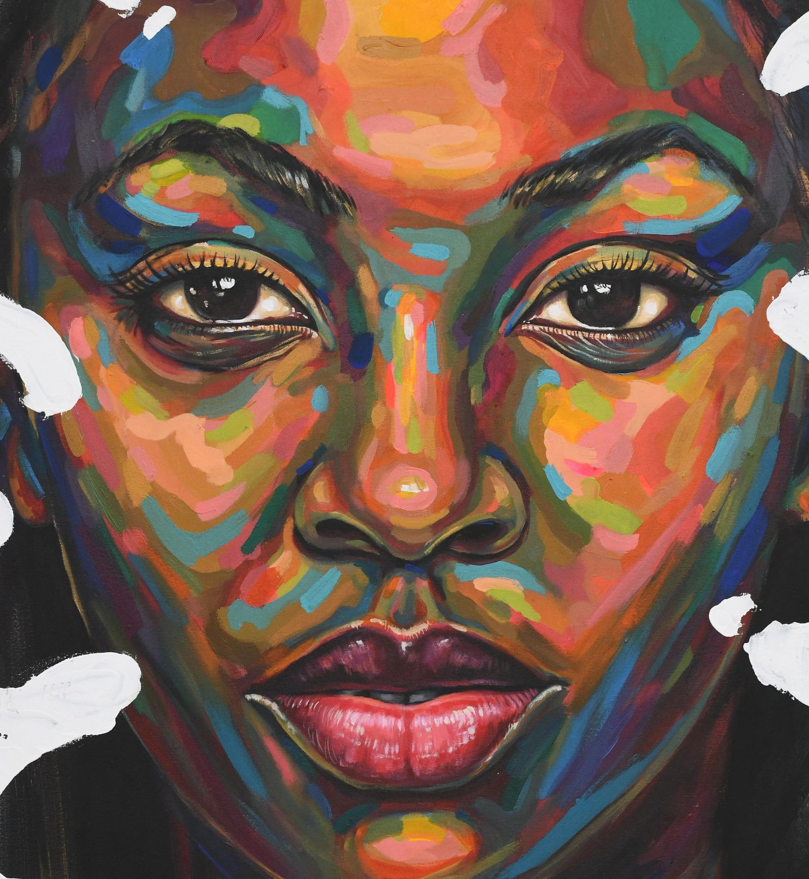 Damola Ayegbayo , Isolation 4 - 21st Century, Contemporary, Figurative Portrait, Women, Colours, - 8
