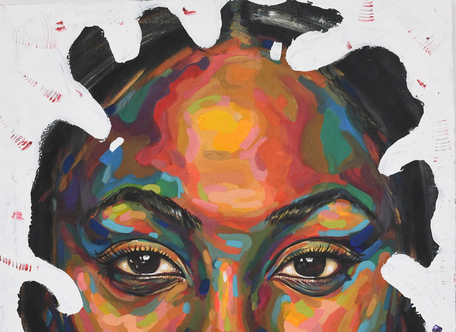 Damola Ayegbayo , Isolation 4 - 21st Century, Contemporary, Figurative Portrait, Women, Colours, - 10