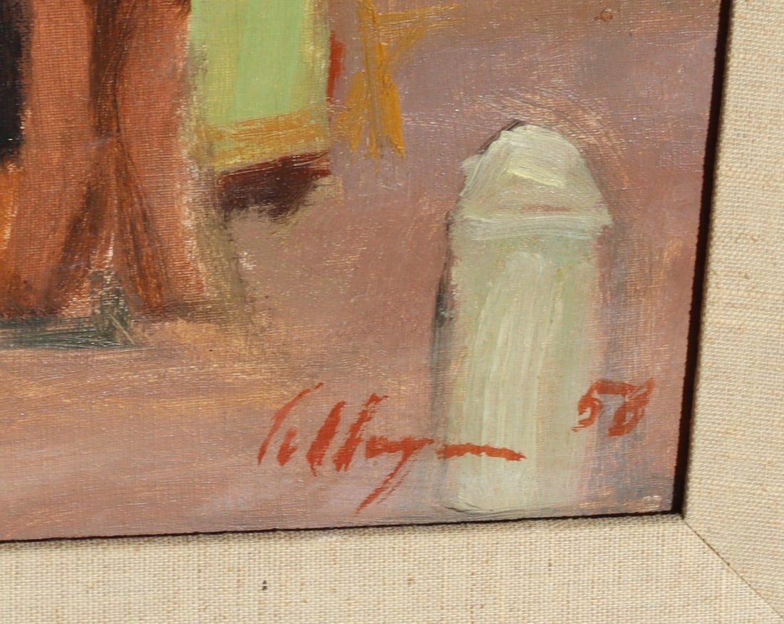 WILLIAM JURGEN HESTHAL Original Old Ink and Wash Drawing of Mexican Architecture - 4