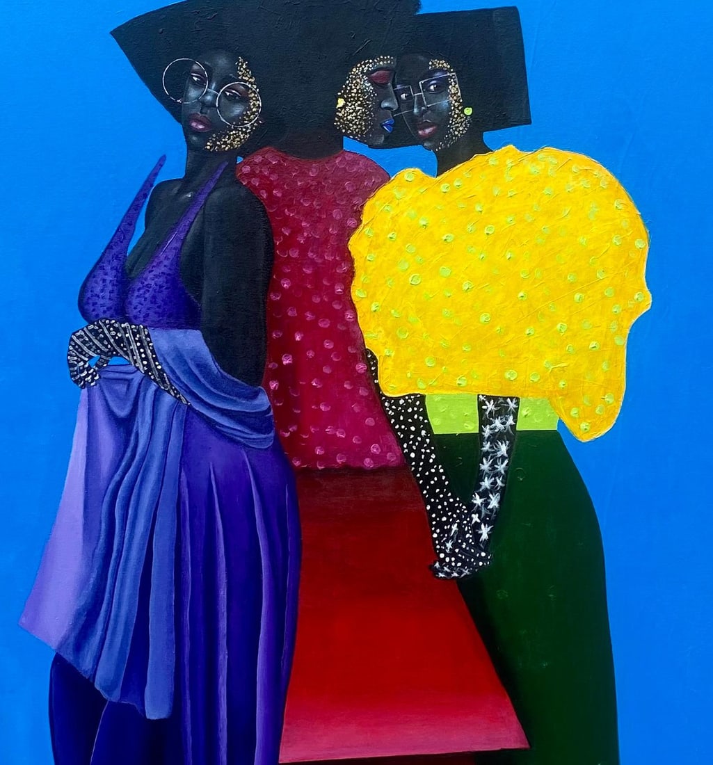 Samson Toba, 3 in 1 Beauty - 21st Century, Contemporary, Figurative Portrait, African Women, 2024 - 8