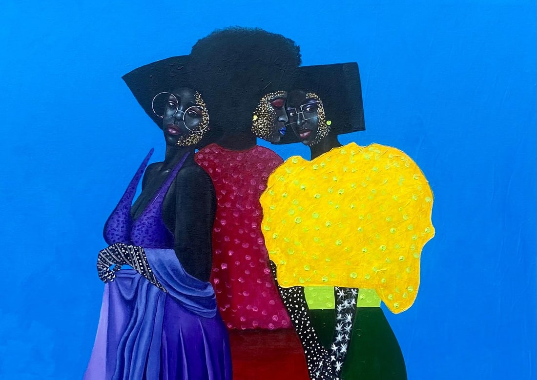 Samson Toba, 3 in 1 Beauty - 21st Century, Contemporary, Figurative Portrait, African Women, 2024 - 6