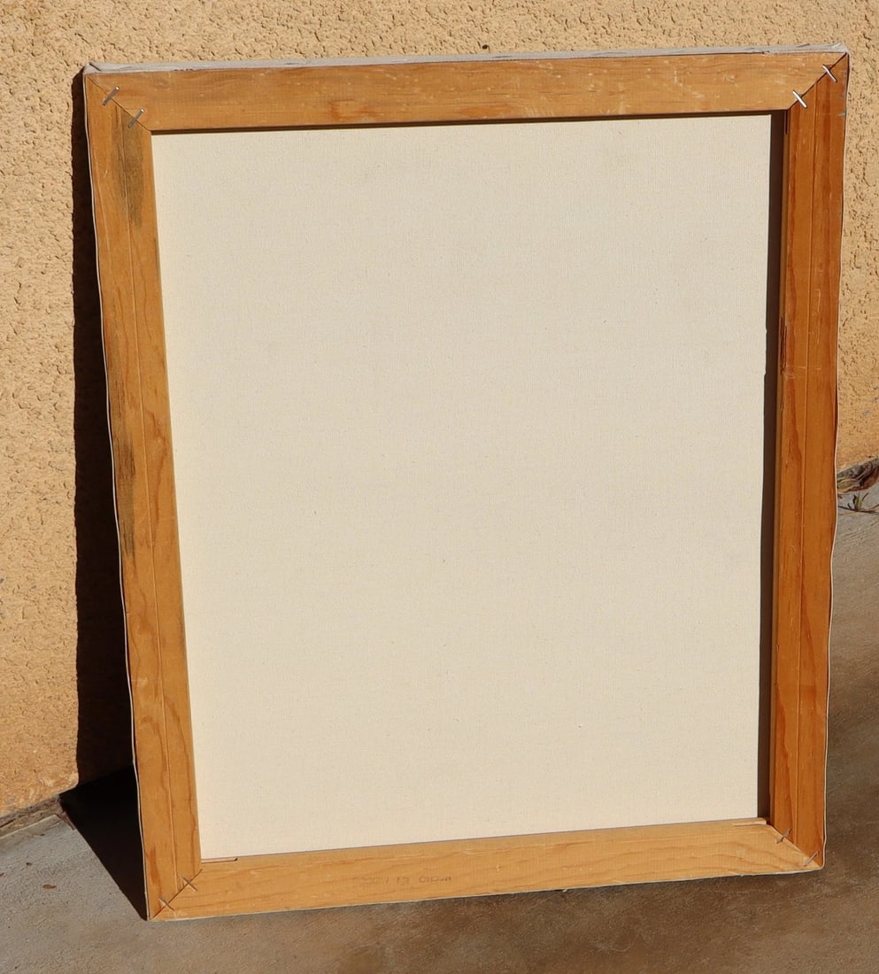 Luigi Pellegrino (Italian 1905-1970) Pulcinella's Puppet Theatre Rome 1958 oil - 4