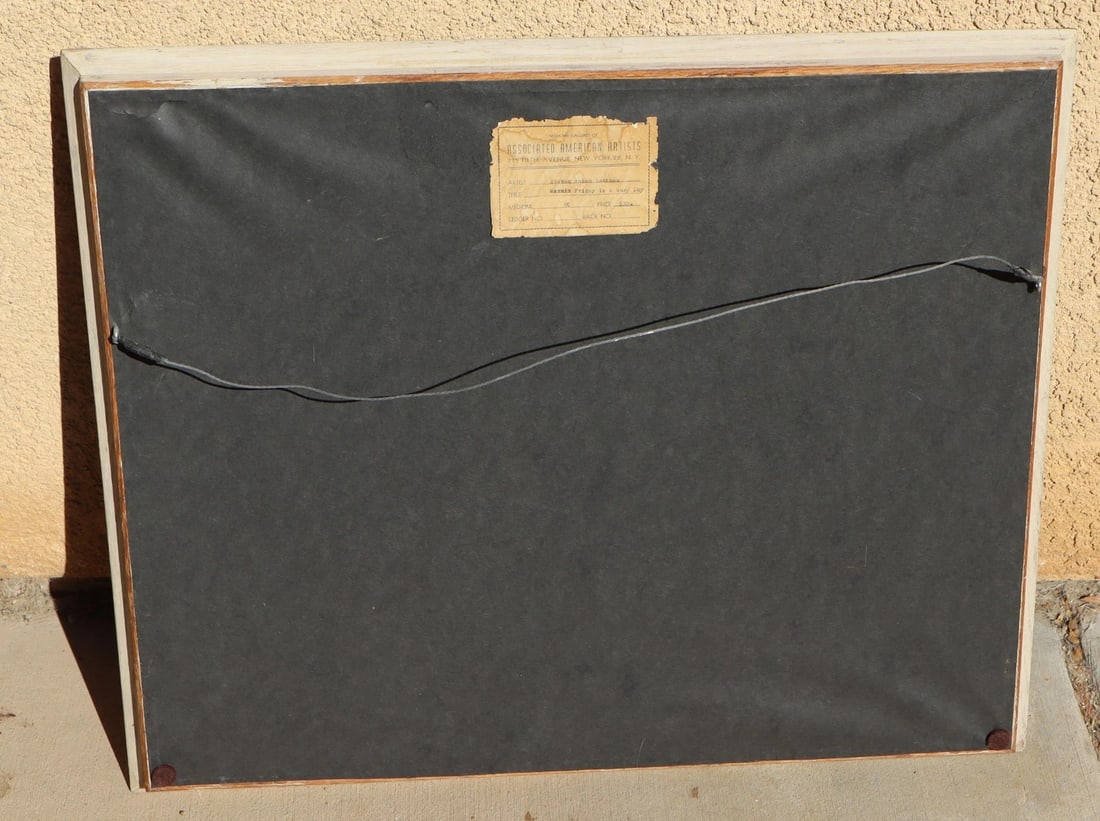 AMERICO MAKK Original oil painting Seated Beautiful Woman in Interior with Hat - 5