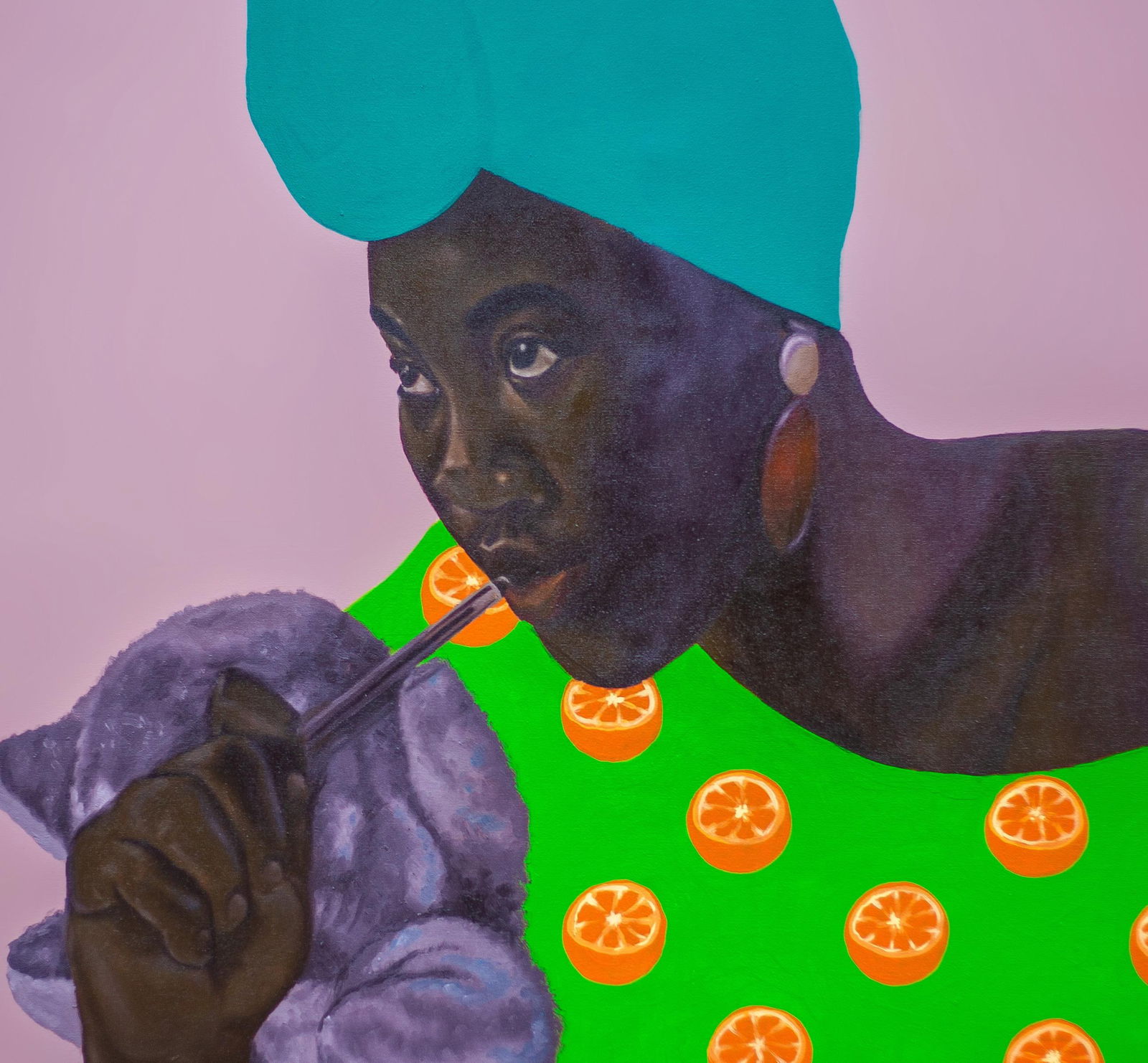 Babatunde Adeogun, Looking Forward - 21st Century, Contemporary, Figurative Portrait, Africa Women, - 10