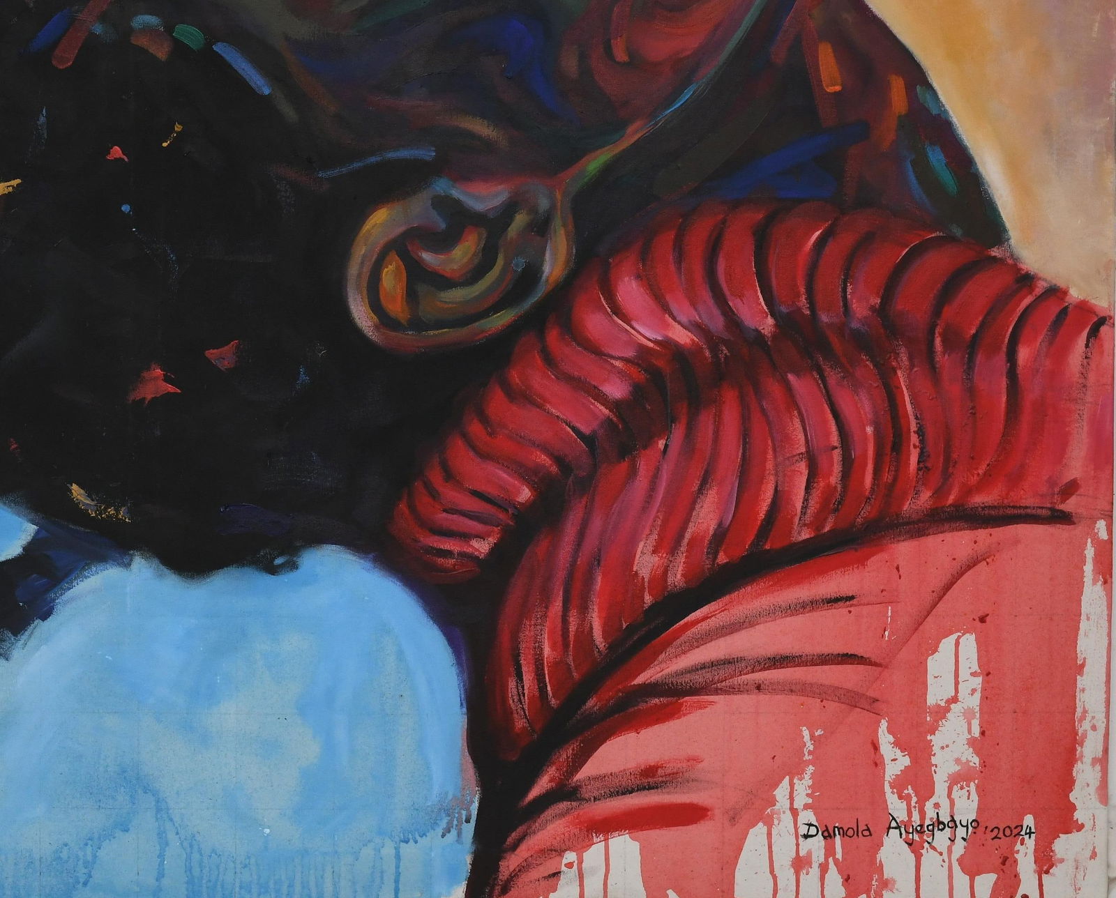 Damola Ayegbayo , Sisterhood 2 -21st Century, Contemporary, Figurative Portrait, Women Africa Love, - 9