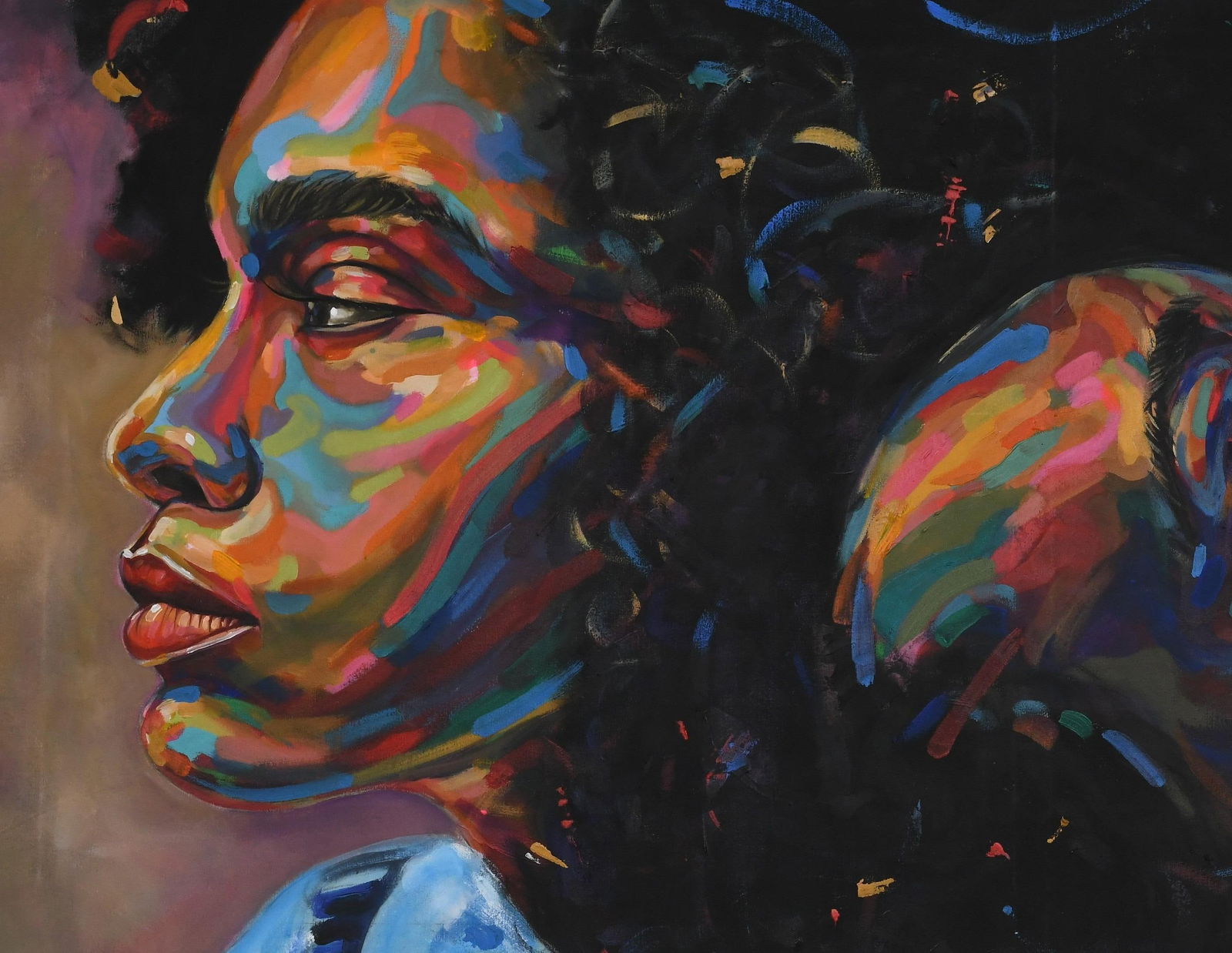 Damola Ayegbayo , Sisterhood 2 -21st Century, Contemporary, Figurative Portrait, Women Africa Love, - 12