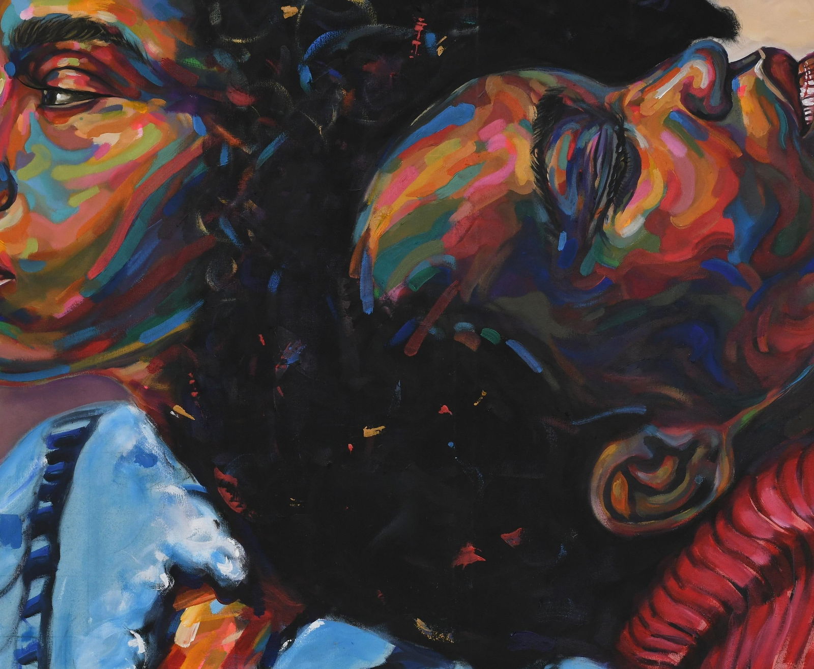 Damola Ayegbayo , Sisterhood 2 -21st Century, Contemporary, Figurative Portrait, Women Africa Love, - 4