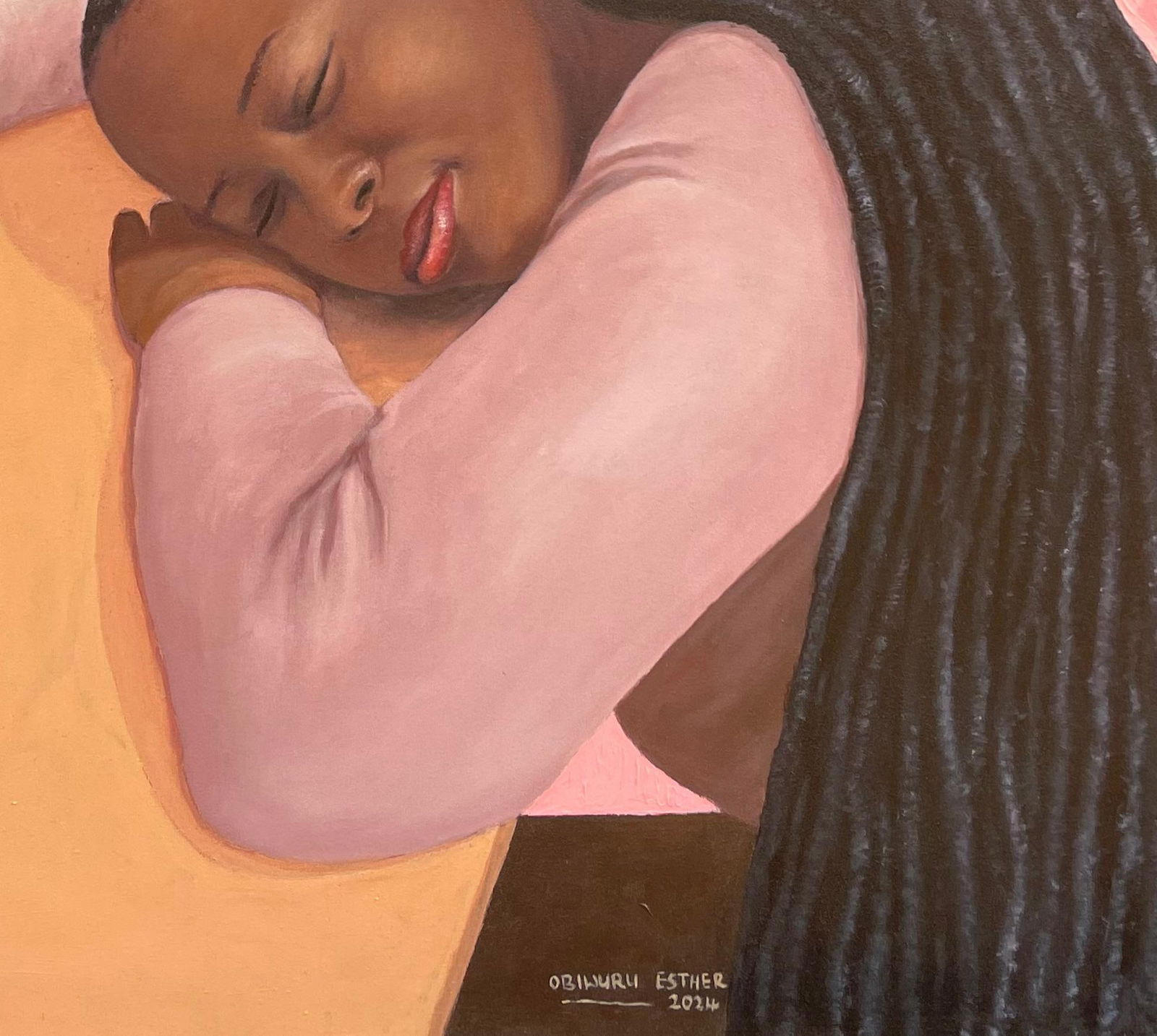 Esther Obiwuru, Inner Peace - 21st Century, Contemporary, Figurative, Portrait, Women, Africa, 2024 - 8