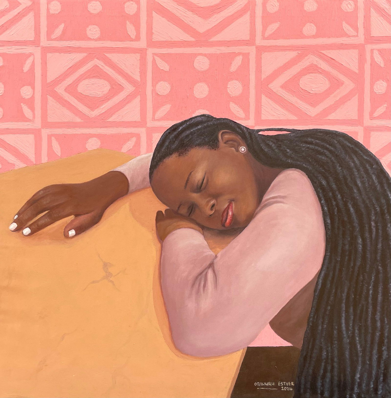 Esther Obiwuru, Inner Peace - 21st Century, Contemporary, Figurative, Portrait, Women, Africa, 2024 - 10