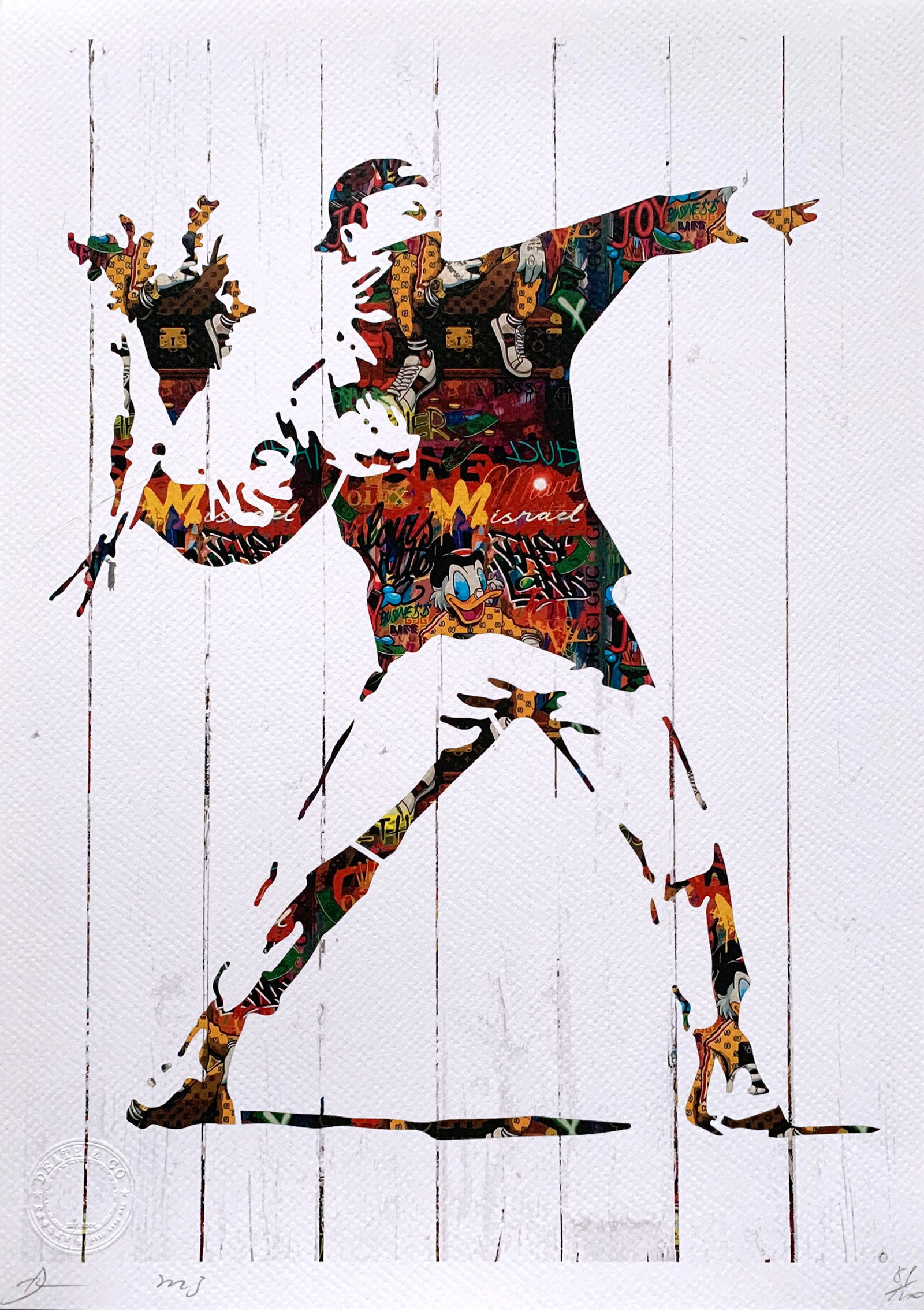 Death NYC Banksy: Title:Death NYC Banksy Date/Period:21st Century Materials:Giclee on Fine art 300 gsm paper Size:17 3/4 x 12 1/2 inches Description:Artist: Death NYC, limited edition giclee on paper, out of eddition o