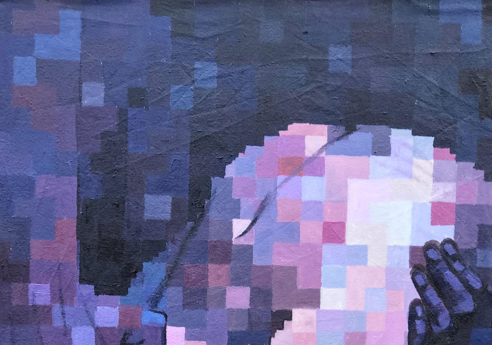 Olamilekan Okunade, Temple of God 2 - 21st Century, Contemporary, Figurative, Pixelated, Women, - 9