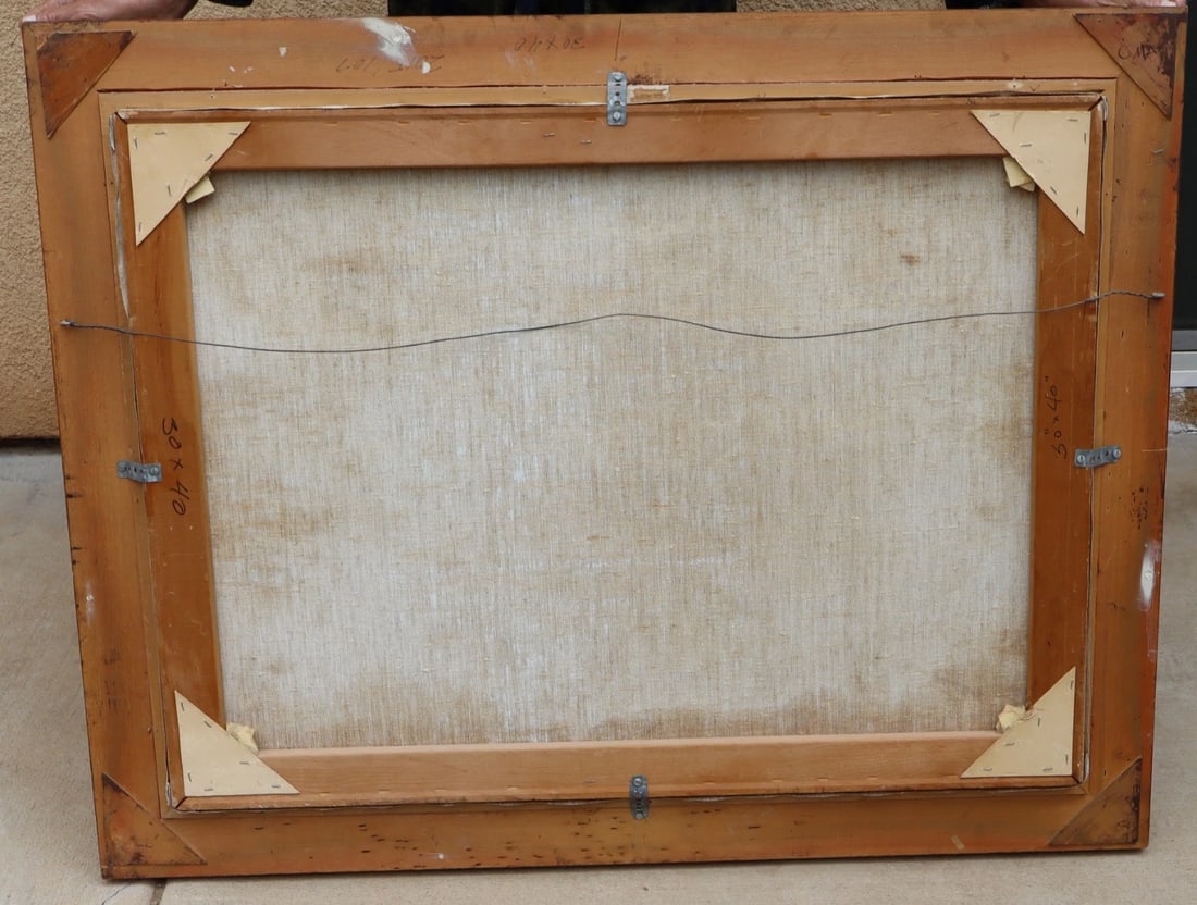 White Breasted Nuthatches Original Mid Century Mixed Media painting - 4