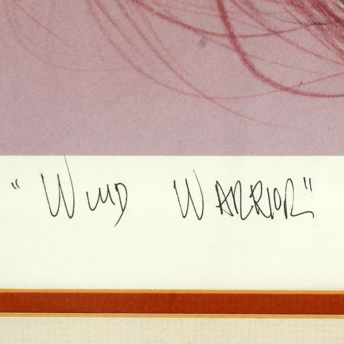 Framed Signed Lithograph Wind Warrior - 4