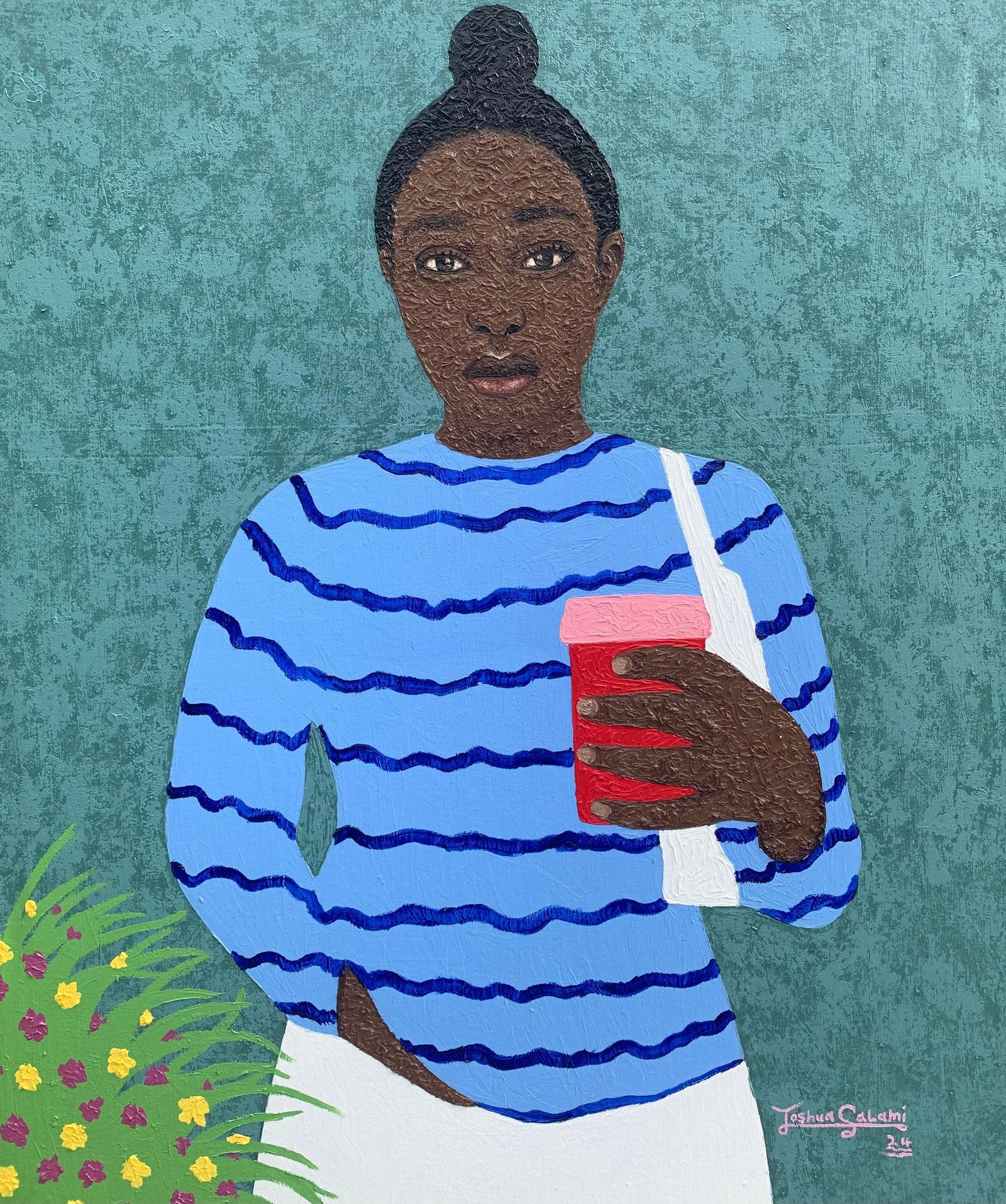 Joshua Salami, Blue Sleeve 2 - 21st Century, Contemporary, Figurative Portrait, Modern, Women, 2024 - 8