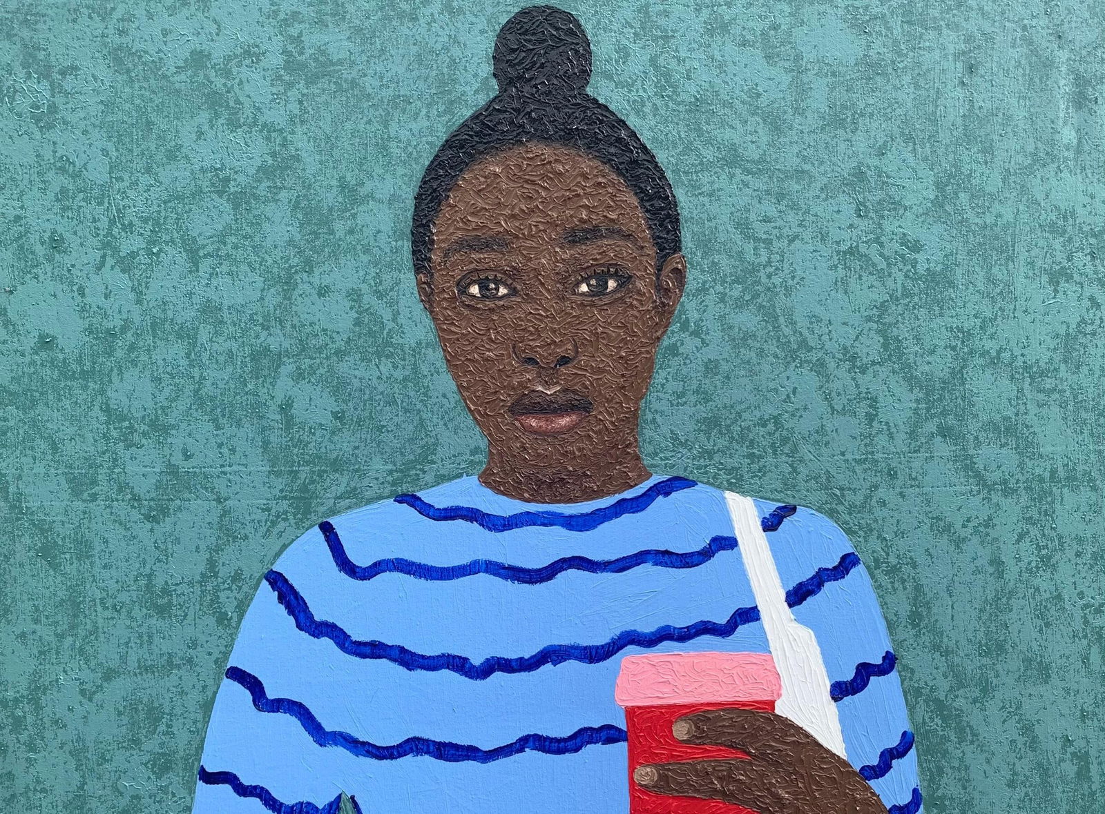 Joshua Salami, Blue Sleeve 2 - 21st Century, Contemporary, Figurative Portrait, Modern, Women, 2024 - 9