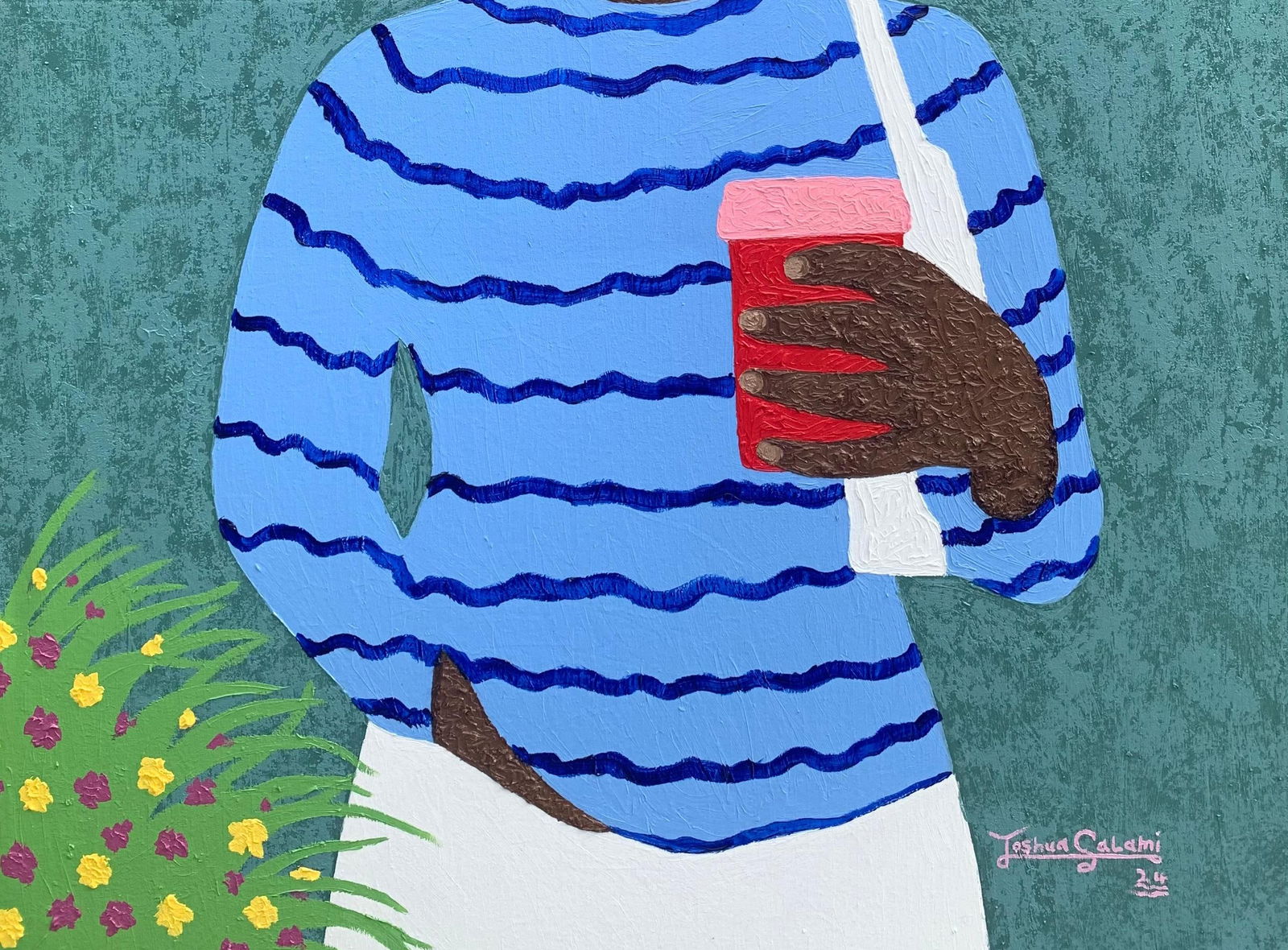 Joshua Salami, Blue Sleeve 2 - 21st Century, Contemporary, Figurative Portrait, Modern, Women, 2024 - 2