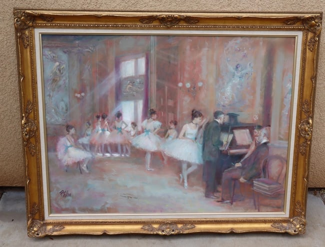 RICHARD JUDSON ZOLAN Original oil painting Ballerinas at the Rehearsal Hall - 5