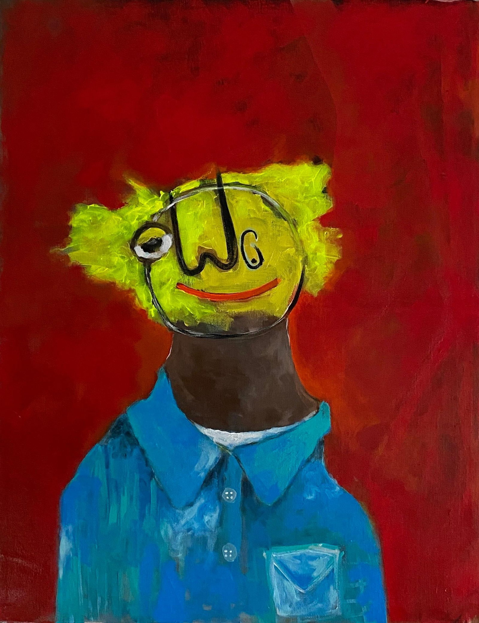 Wisdom Uche, Passport - 21st Century, Contemporary, Figurative, Neo-Expressionism, Love, Red, 2024: Creator: Wisdom Uche (1990, Nigerian) Creation Year: 2024 Dimensions: Height: 45 in (114.3 cm)Width: 36 in (91.44 cm)Depth: 1 in (2.54 cm) Medium: Acrylic,Canvas Movement & Style: Contemporary Period: