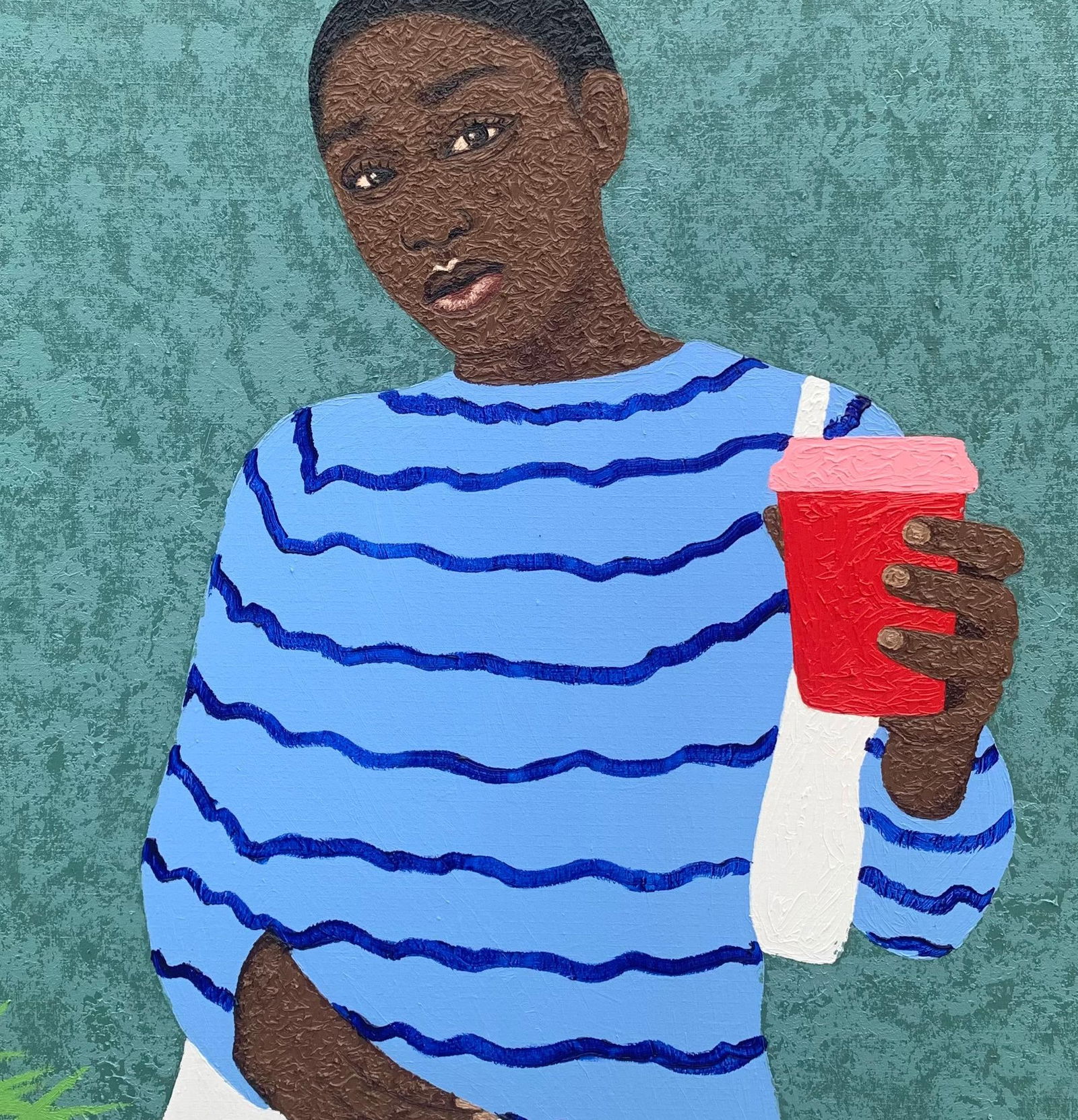 Joshua Salami, Blue Sleeve 1 - 21st Century, Contemporary, Figurative Portrait, Modern, Women, 2024 - 7