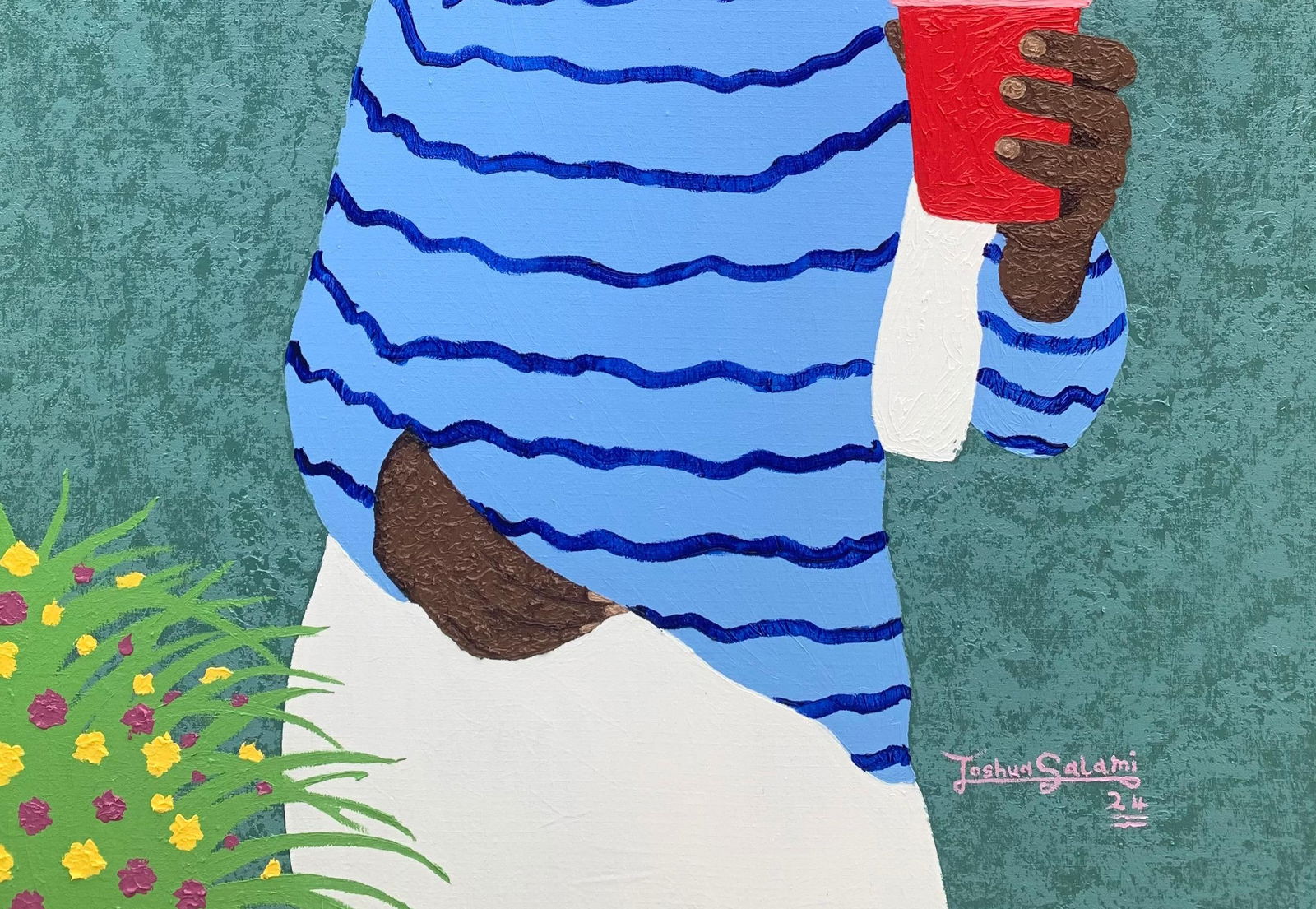 Joshua Salami, Blue Sleeve 1 - 21st Century, Contemporary, Figurative Portrait, Modern, Women, 2024 - 10