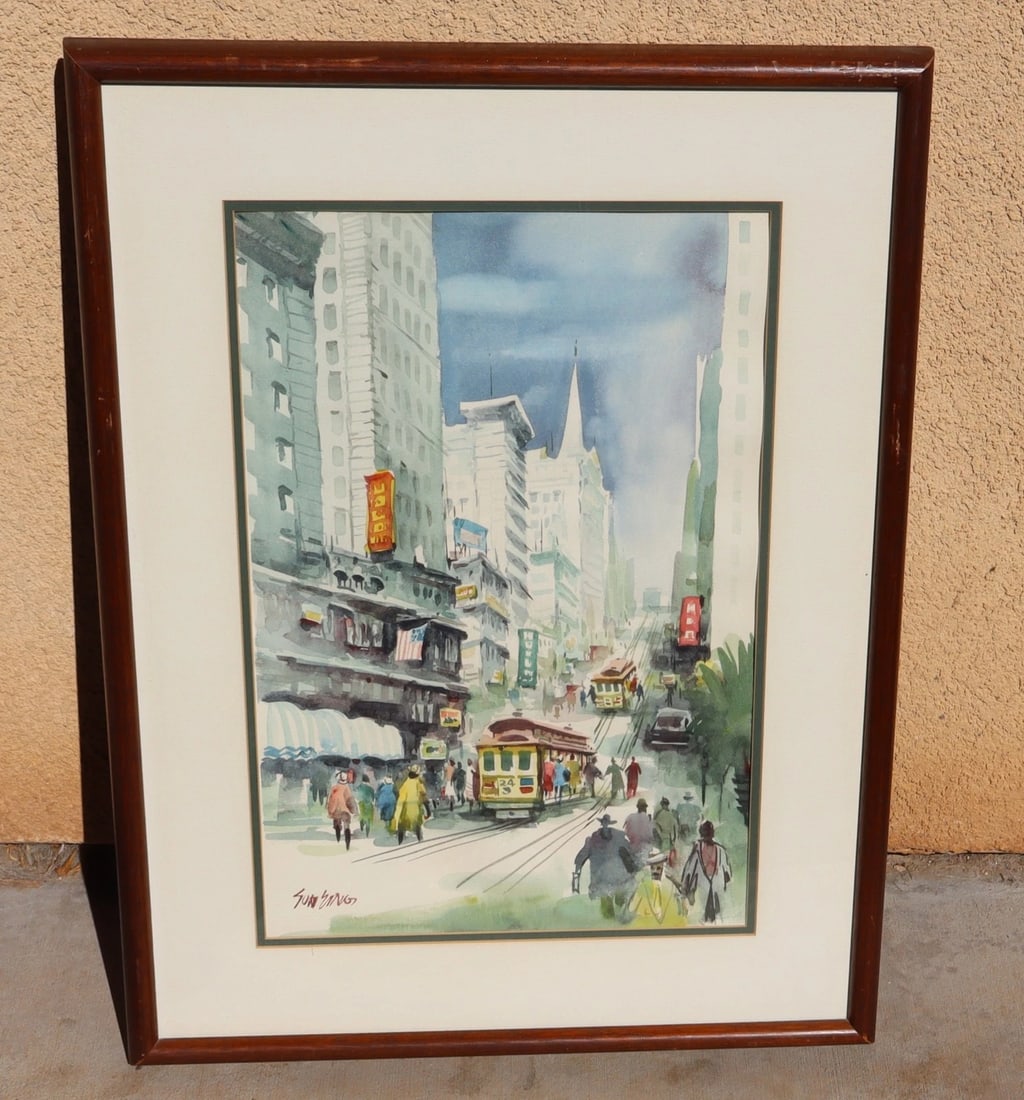 CHARLES FAZZINO 3D Serigraph WALL STREET Signed/numbered/Titled Framed - 2