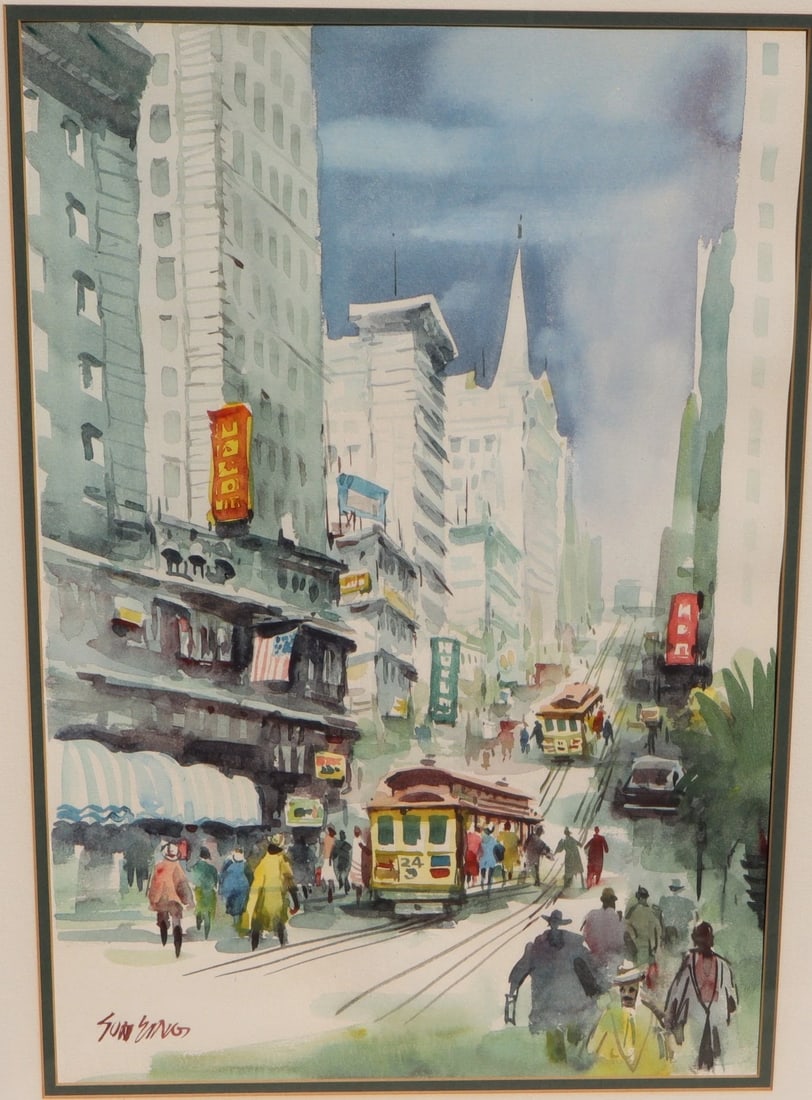 CHARLES FAZZINO 3D Serigraph WALL STREET Signed/numbered/Titled Framed - 3