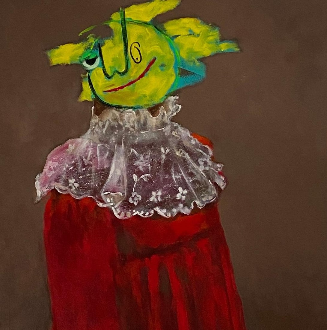 Wisdom Uche, Red Dress - 21st Century, Contemporary, Figurative, Neo-Expressionism, Love, 2024 - 3