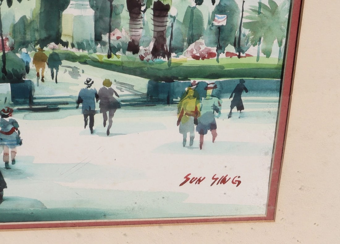 Mid Century California oil painting of the Palace of Fine Arts San Francisco - 5