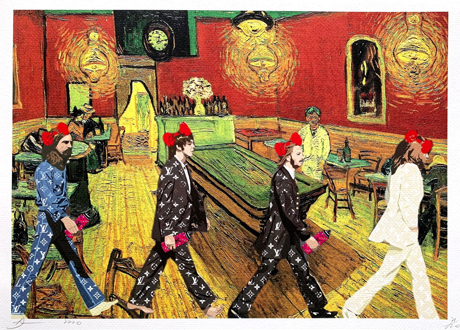 Death NYC Beatles Van Gogh Room: Title:Death NYC Beatles Van Gogh RoomDate/Period:21st CenturyMaterials:Giclee on Fine art 300 gsm paperSize:17 3/4 x 12 1/2 inchesDescription:Artist: Death NYC, limited edition giclee on paper, out